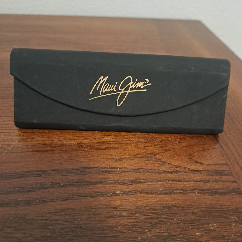 Maui Jim Black Collapsible Triangle Sunglasses Case Magnetic Foldable Hard Shell